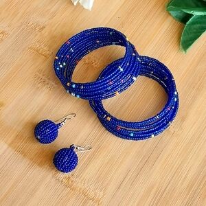 3PC Beautiful Kenyan Beaded Bracelet Set